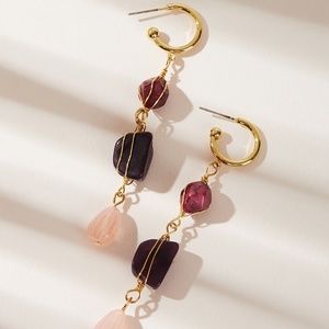 Triple Layered Stone Drop Earrings or Bundle 3/$30